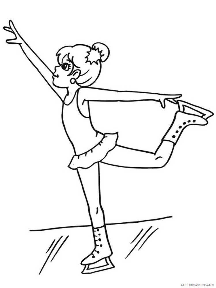 Ice Skater Coloring Pages Ice Skater 4 Printable 2021 3487 Coloring4free
