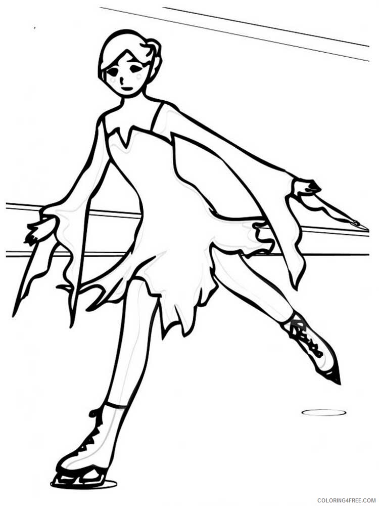 Ice Skater Coloring Pages Ice Skater 6 Printable 2021 3488 Coloring4free