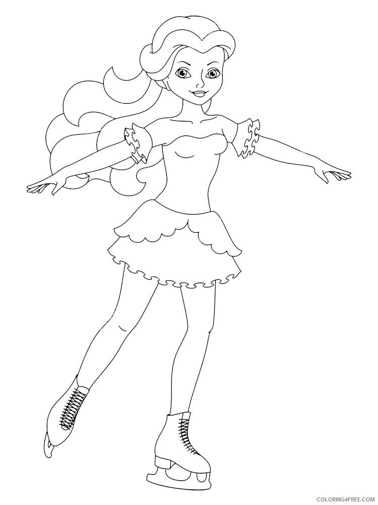 Ice Skater Coloring Pages Ice Skater 7 Printable 2021 3489 Coloring4free