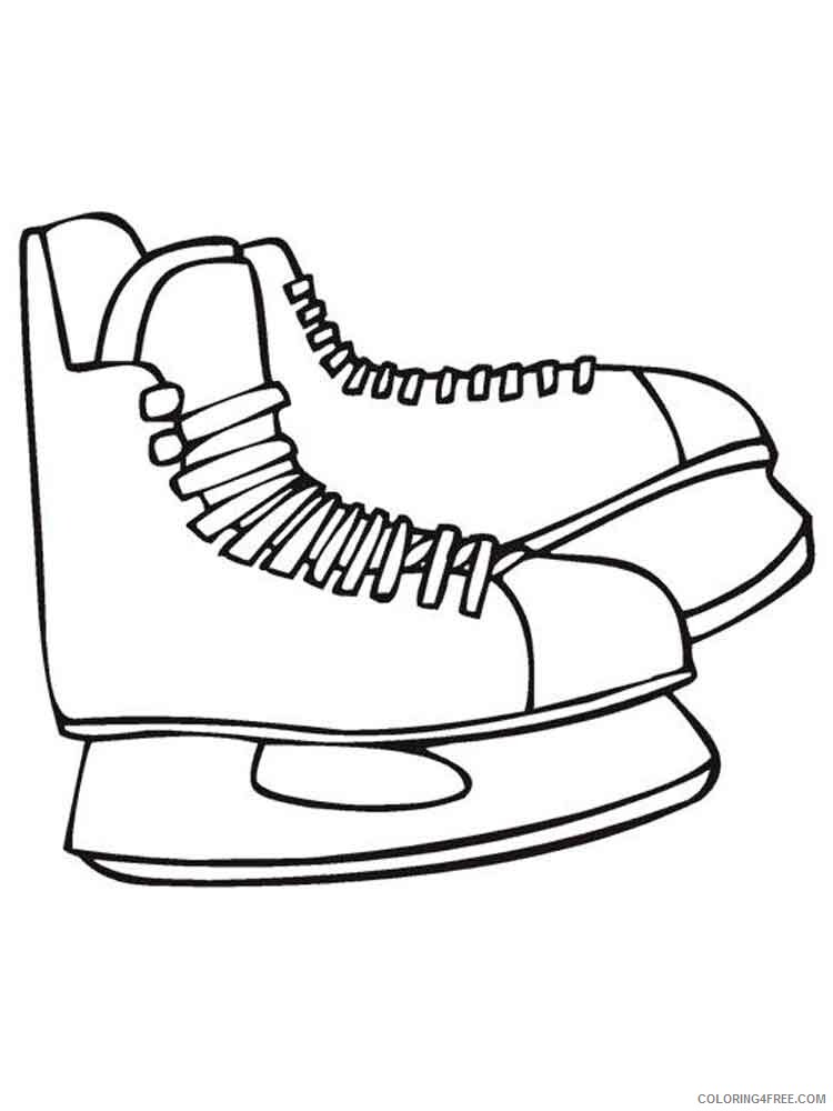 Ice Skating Coloring Pages Ice Skates 7 Printable 2021 3495 Coloring4free
