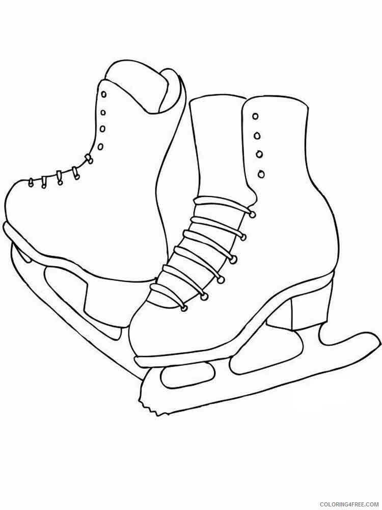 Ice Skating Coloring Pages Ice Skates 8 Printable 2021 3496 Coloring4free