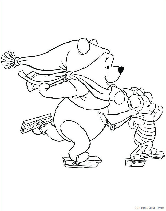 Ice Skating Coloring Pages Ice Skating December Printable 2021 3500 Coloring4free