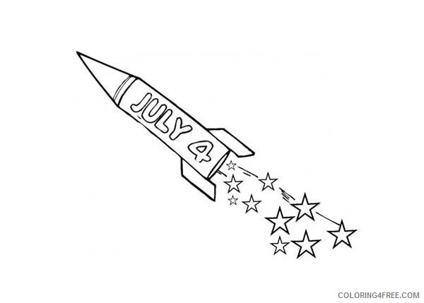 Independence Day Coloring Pages Fireworks Rocket Celebration Printable 2021 3511 Coloring4free