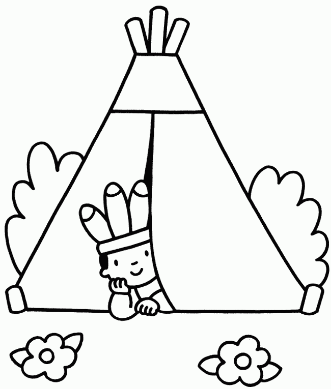Indian Coloring Pages Indian Tee Pee Printable 2021 3537 Coloring4free