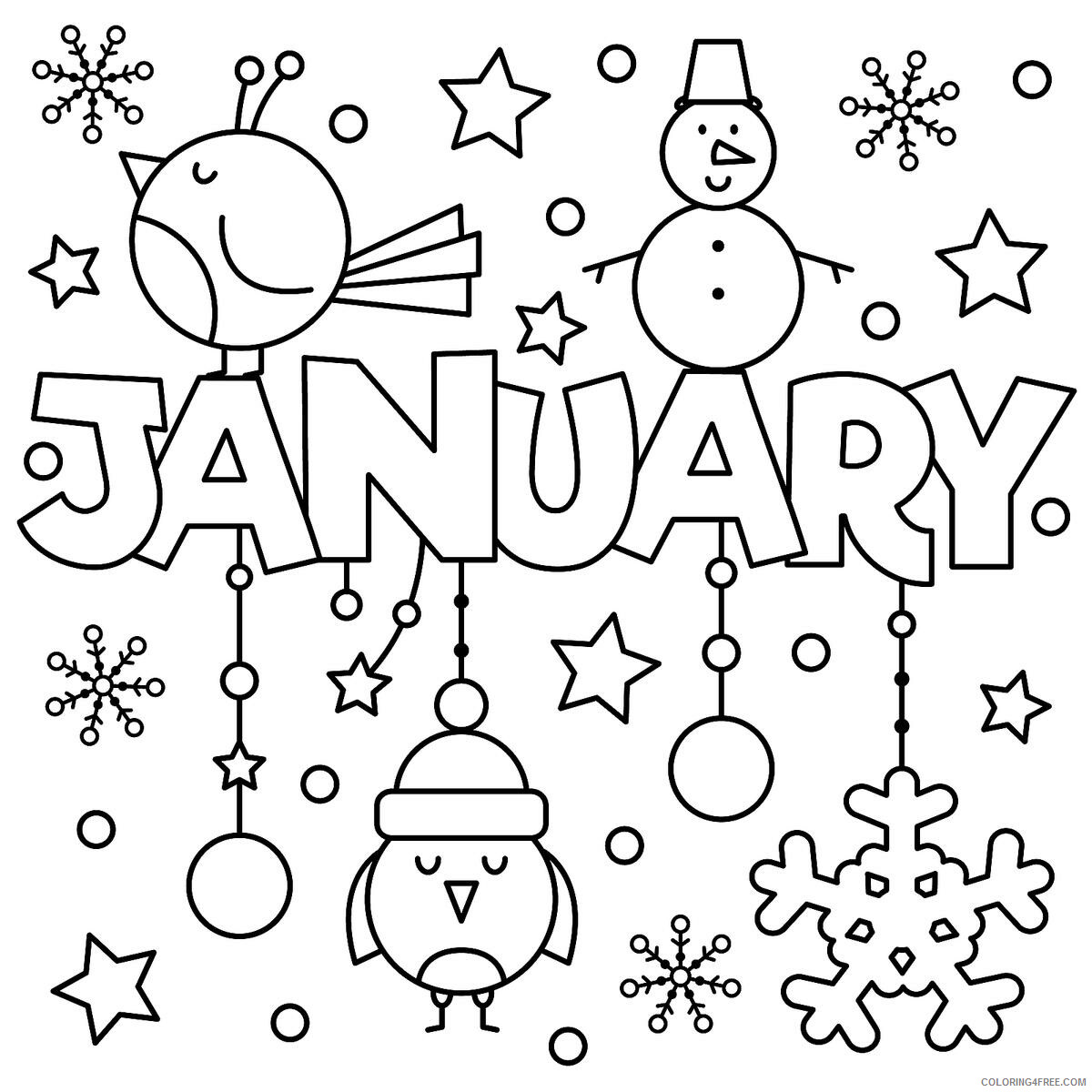 January Coloring Pages January Printable 2021 3561 Coloring4free