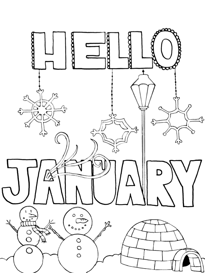 January Coloring Pages january Printable 2021 3558 Coloring4free