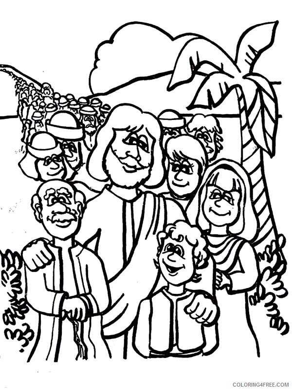 Jesus Coloring Pages Jesus Christ and Disciples Printable 2021 3582 Coloring4free