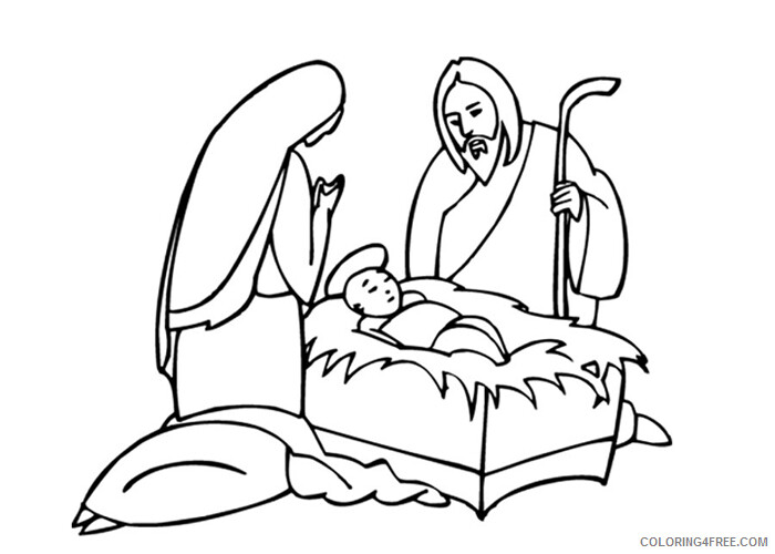 Jesus Coloring Pages Mary and Jesus Printable 2021 3595 Coloring4free