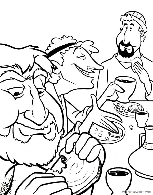 Jesus Coloring Pages Picture of Jesus Disciples in Last Supper Printable 2021 3598 Coloring4free