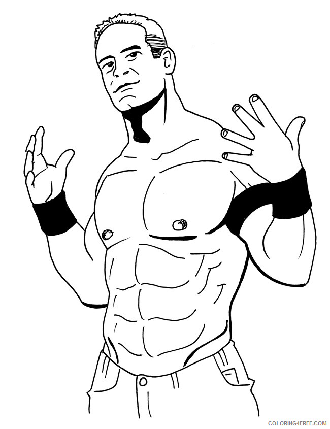 John Cena Coloring Pages WWE John Cena Printable 2021 3605 Coloring4free