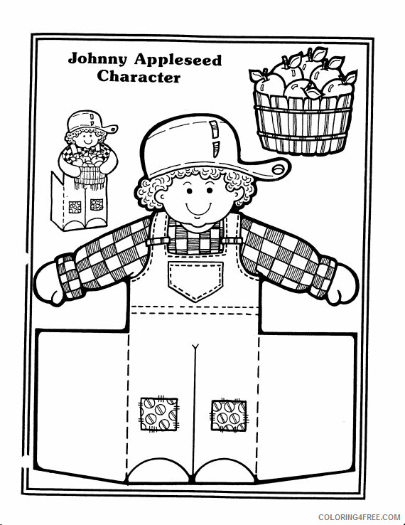 Johnny Appleseed Coloring Pages Johnny Appleseed Activities Printable 2021 3611 Coloring4free