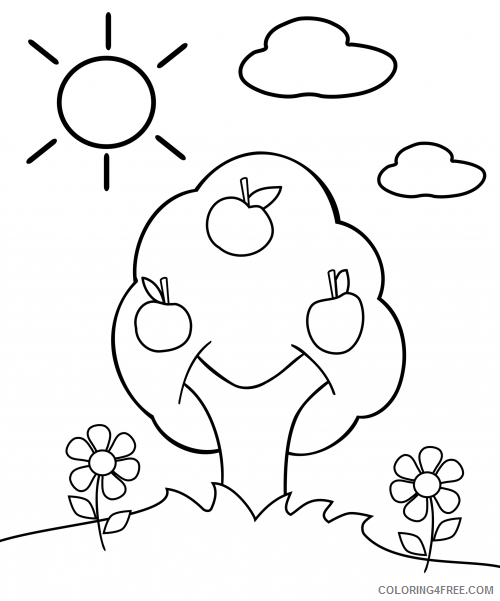 Johnny Appleseed Coloring Pages Johnny Appleseed Apple Tree Printable 2021 Coloring4free