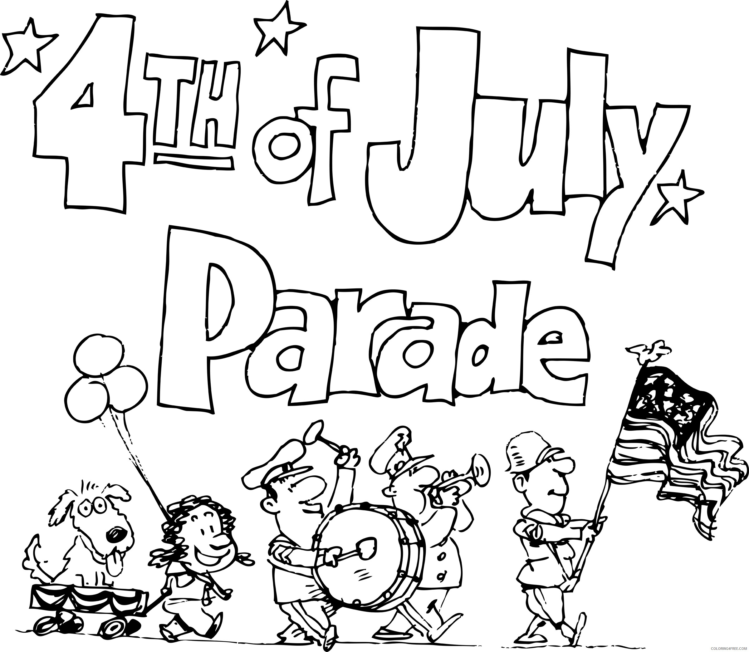 July Coloring Pages July th Parade Printable 2021 3618 Coloring4free