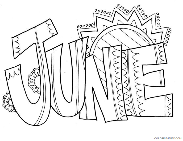 June Coloring Pages Sunny June Printable 2021 3625 Coloring4free