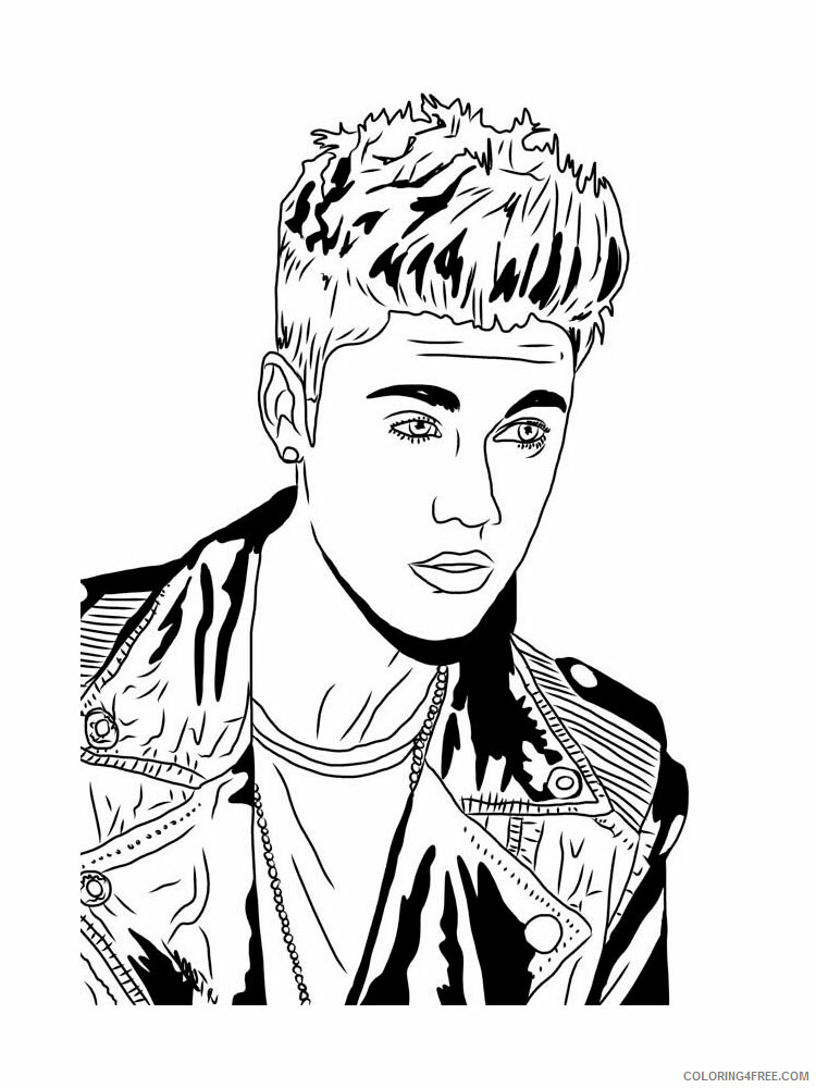 Justin Bieber Coloring Pages Justin Bieber 2 Printable 2021 3632 Coloring4free