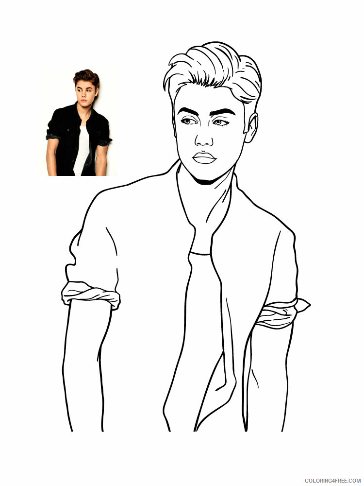Justin Bieber Coloring Pages Justin Bieber 8 Printable 2021 3636 Coloring4free