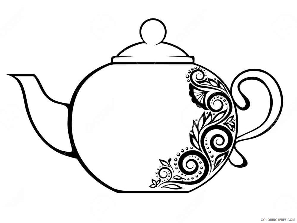 Kettle Coloring Pages kettle 4 Printable 2021 3695 Coloring4free