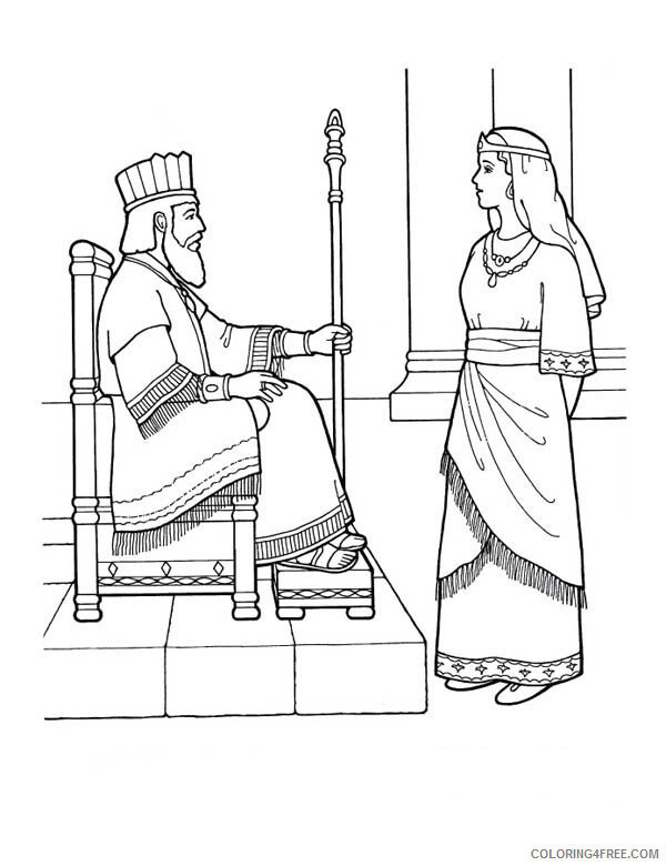 King Coloring Pages King Nebuchadnezzar and Queen Printable 2021 3701 Coloring4free