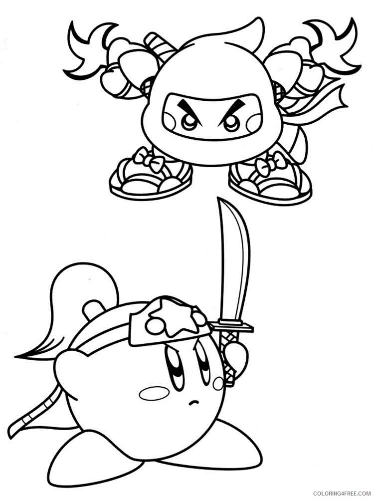 Kirby Coloring Pages kirby 12 Printable 2021 3717 Coloring4free