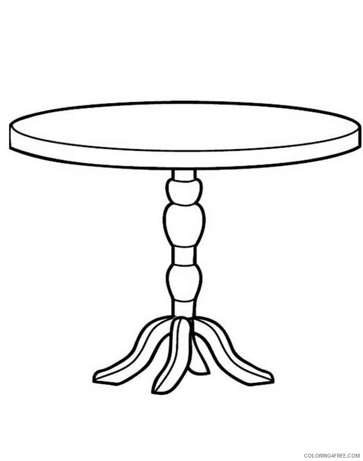 Kitchen Table Coloring Pages Kitchen Table 7 Printable 2021 3739 Coloring4free