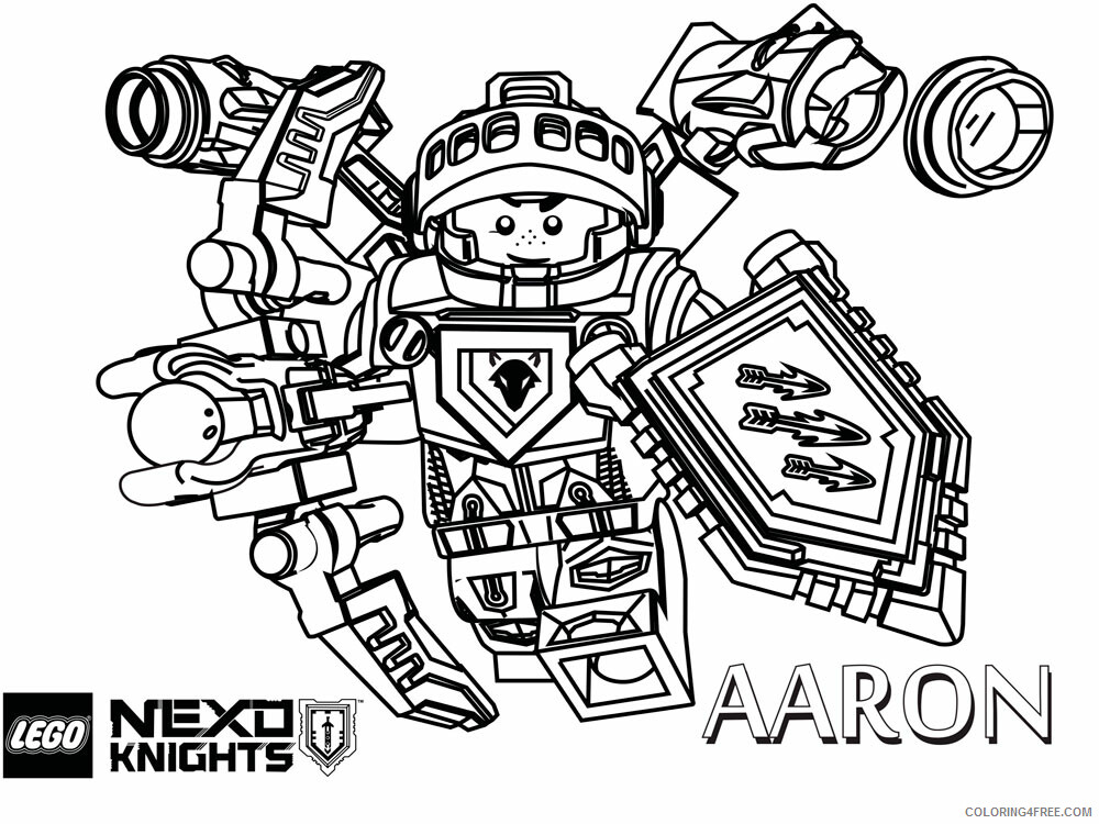 LEGO Nexo Knights Coloring Pages lego nexo knight for boys 1 Printable 2021 3809 Coloring4free