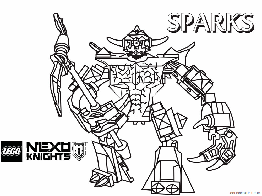 LEGO Nexo Knights Coloring Pages lego nexo knight for boys 21 Printable 2021 3822 Coloring4free