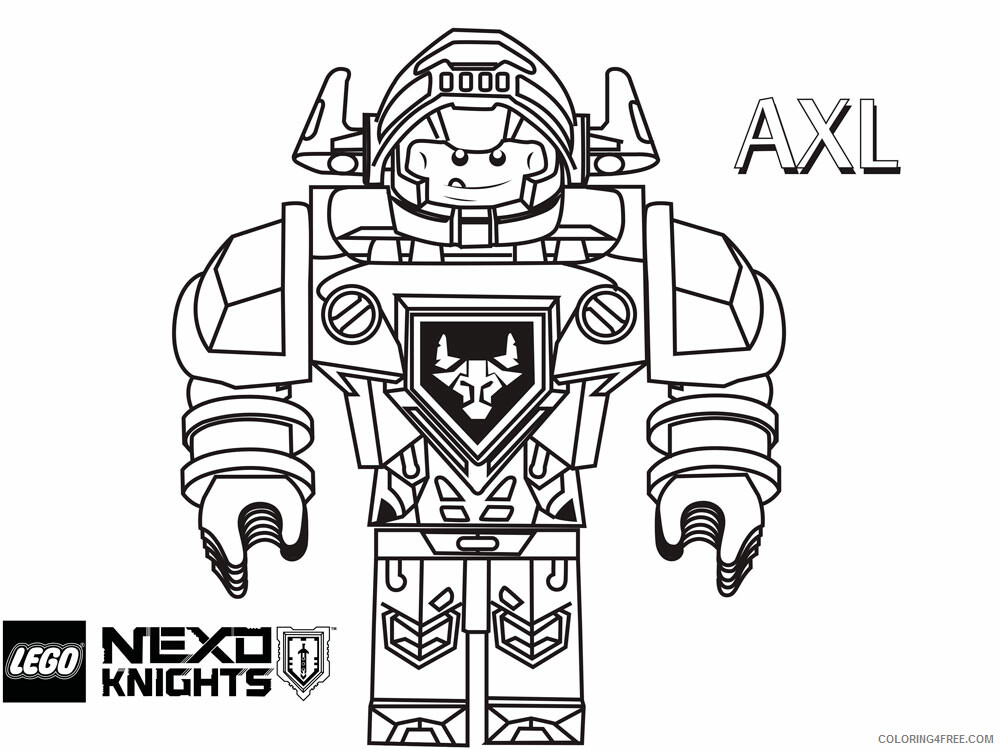 LEGO Nexo Knights Coloring Pages lego nexo knight for boys 4 Printable 2021 3837 Coloring4free