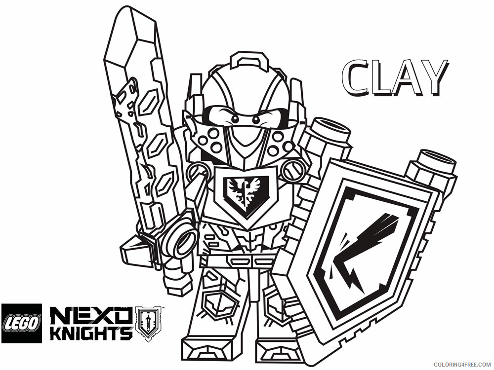 LEGO Nexo Knights Coloring Pages lego nexo knight for boys 7 Printable 2021 3840 Coloring4free