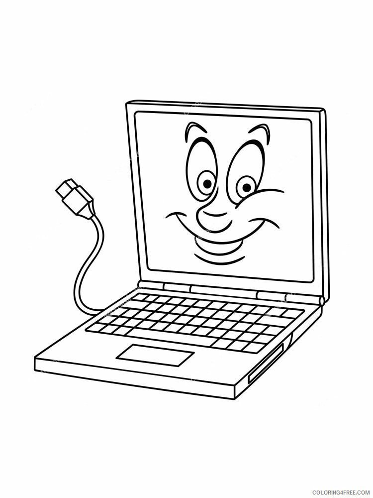 Laptop Coloring Pages Laptop 3 Printable 2021 3775 Coloring4free ...