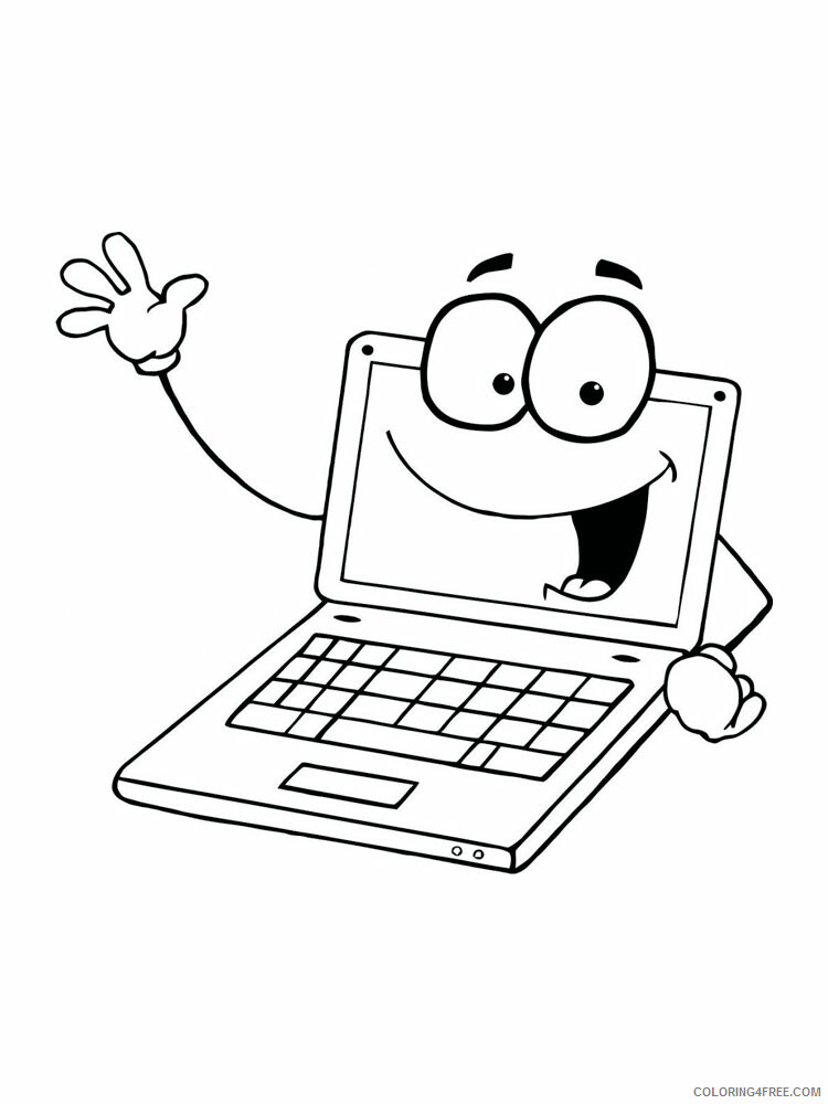 Laptop Coloring Pages Laptop 4 Printable 2021 3776 Coloring4free
