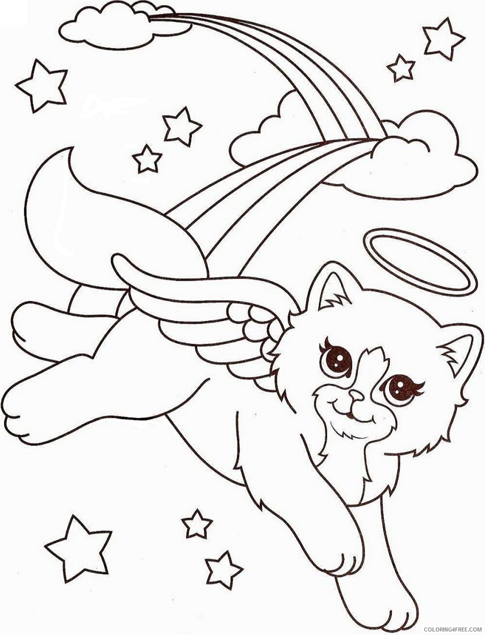 Lisa Frank Coloring Pages angel_kitty_from_lisa_frank Printable 2021 3854 Coloring4free