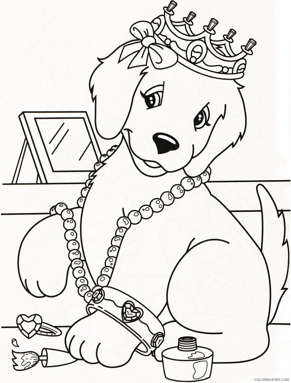 Lisa Frank Coloring Pages candy_dog_in_lisa_frank Printable 2021 3855 Coloring4free