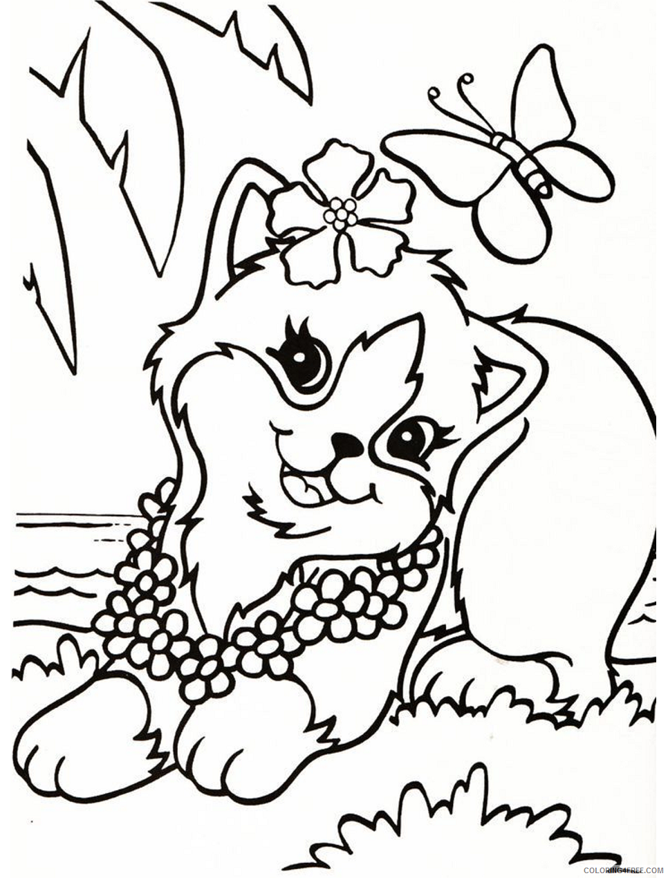 Lisa Frank Coloring Pages pretty_cat_lisa_frank Printable 2021 3883 Coloring4free