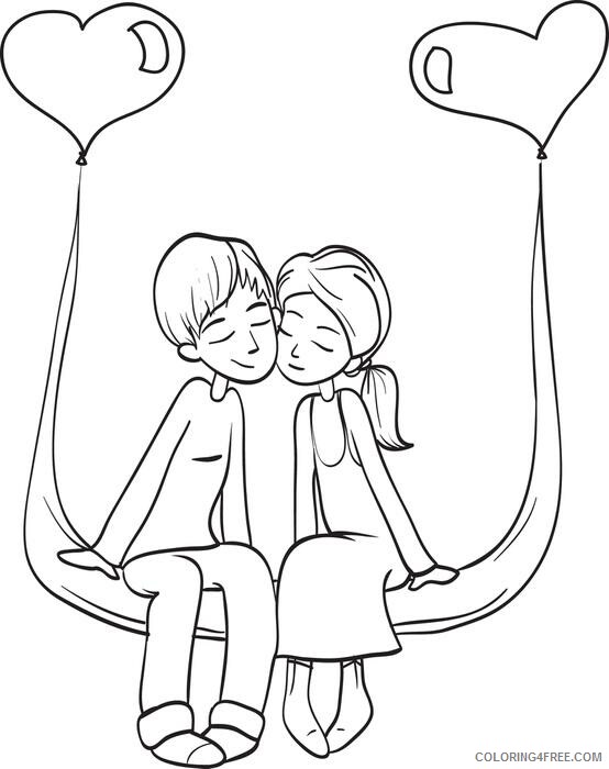 Love Coloring Pages Couple in Love Printable 2021 3900 Coloring4free