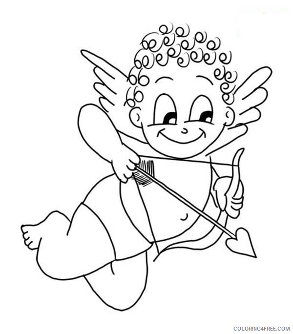 Love Coloring Pages Cupid Make People Falling in Love Printable 2021 3901 Coloring4free