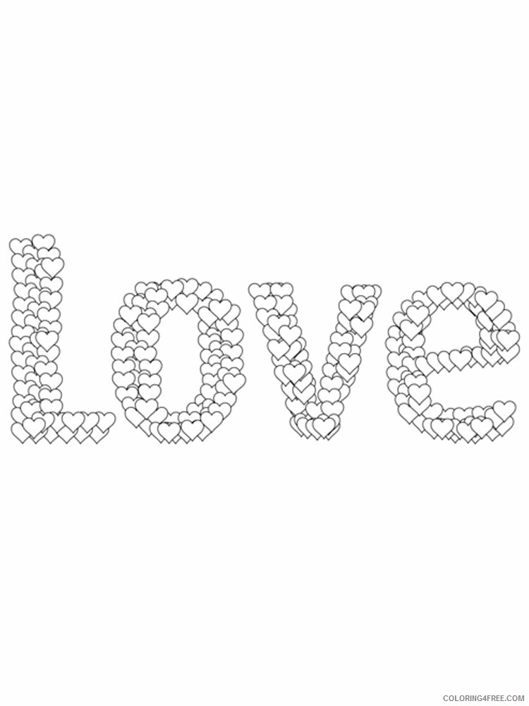 Love Coloring Pages Love 12 Printable 2021 3925 Coloring4free