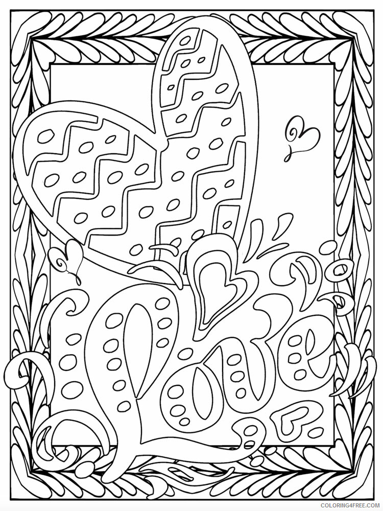 Love Coloring Pages Love 4 Printable 2021 3928 Coloring4free