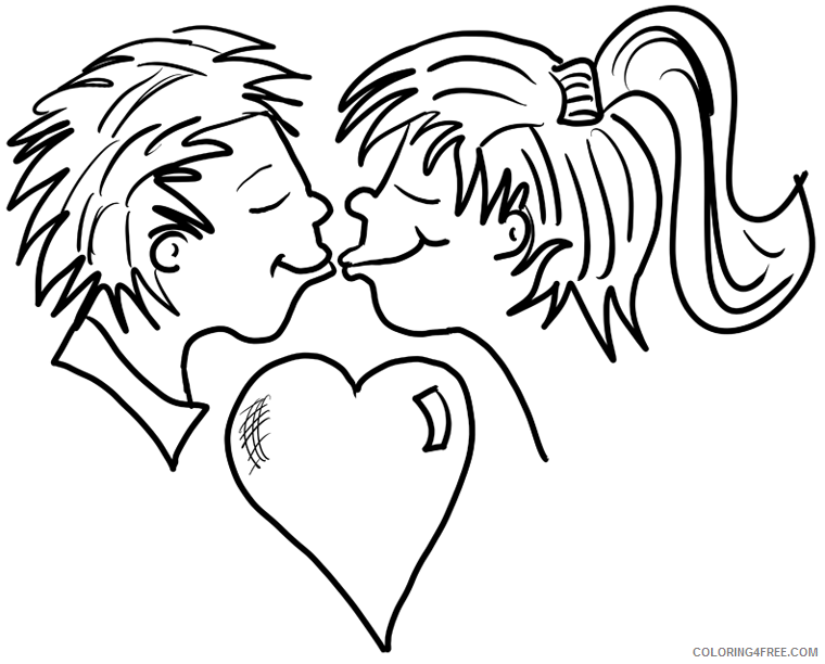 Love Coloring Pages Love Kisses Printable 2021 3921 Coloring4free