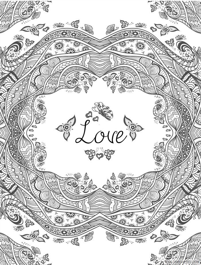 Love Coloring Pages Valentine Love Printable 2021 3951 Coloring4free