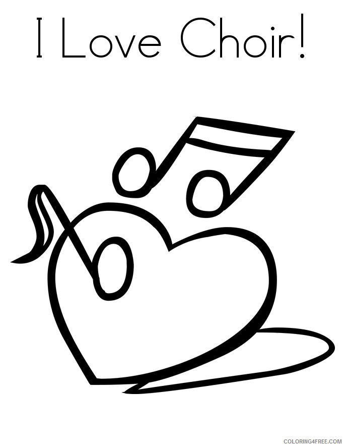 Love Coloring Pages i love choir 2 Printable 2021 3905 Coloring4free