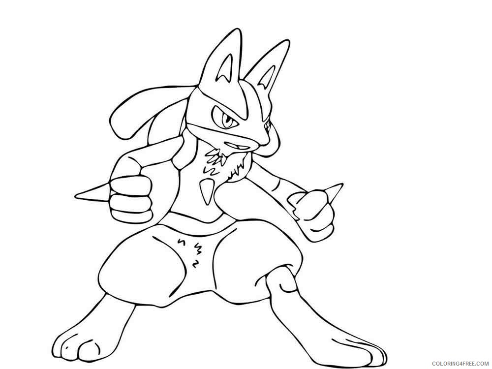 Lucario Coloring Pages lucario 8 Printable 2021 3957 Coloring4free