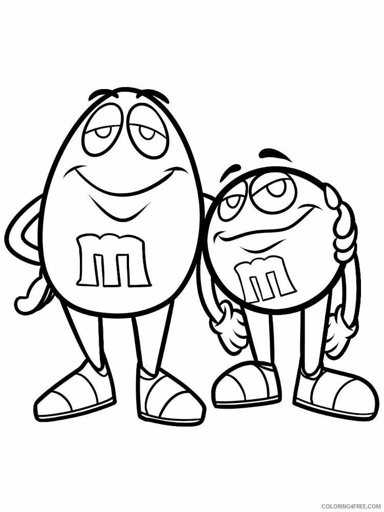 M and M Coloring Pages Mm 2 Printable 2021 3958 Coloring4free