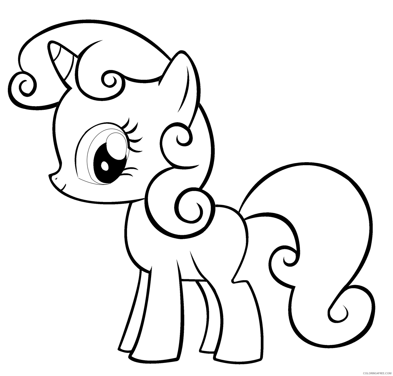 MLP Coloring Pages Cute MLP Printable 2021 4136 Coloring4free