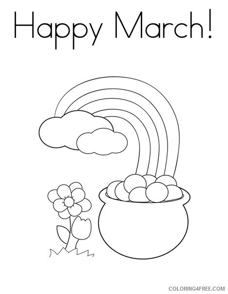 March Coloring Pages Happy March Printable 2021 3961 Coloring4free
