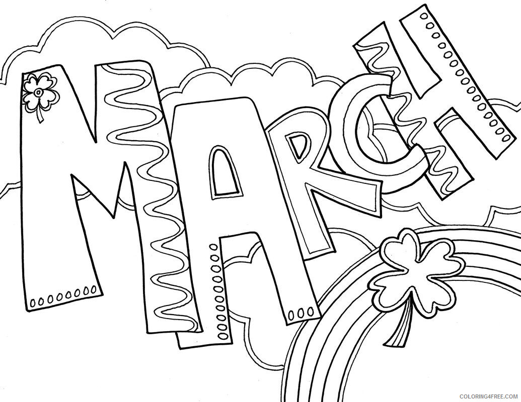March Coloring Pages March Printable 2021 3965 Coloring4free
