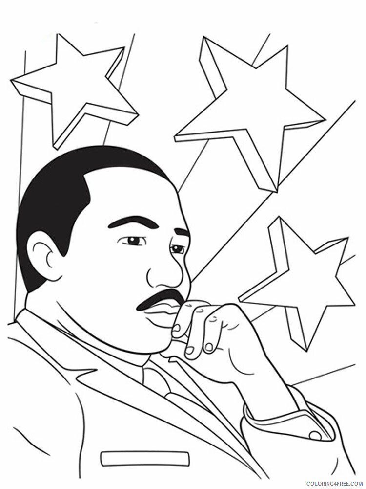 Martin Luther King Coloring Pages Martin Luther King 1 Printable 2021 3986 Coloring4free
