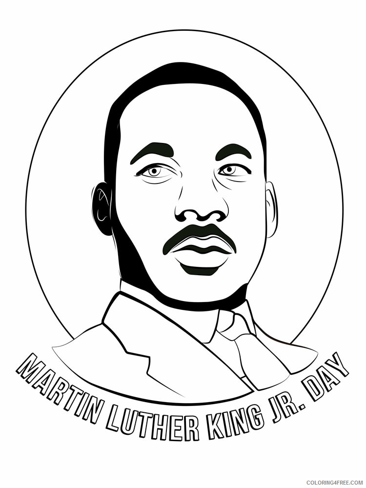 Martin Luther King Coloring Pages Martin Luther King 8 Printable 2021 3989 Coloring4free