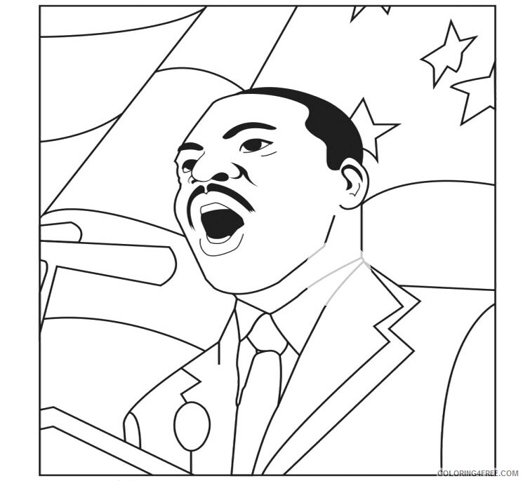 Martin Luther King Coloring Pages Martin Luther King Speech Sheet Print 2021 Coloring4free