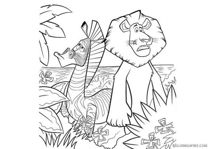 Marty Zebra Coloring Pages Alex and Marty Printable 2021 3995 Coloring4free