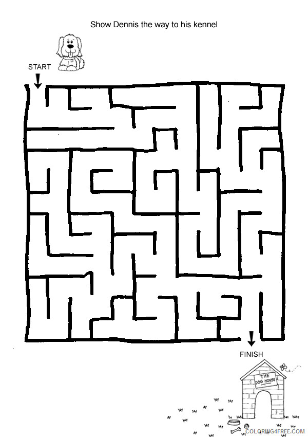Maze Coloring Pages Easy Maze Printable 2021 4016 Coloring4free